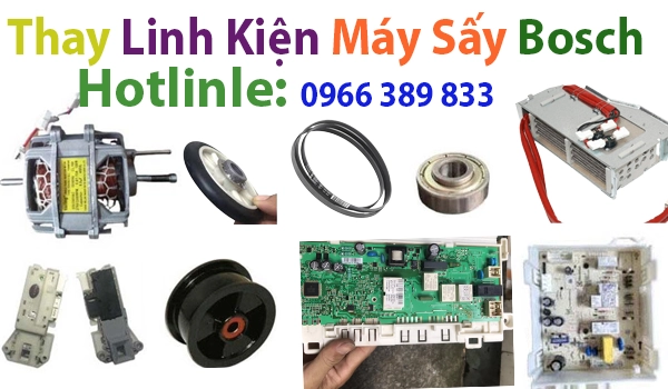 thay linh kiẹn cho may say quan ao bosch thay linh kiện chính hãng máy sấy quần áo Bosch