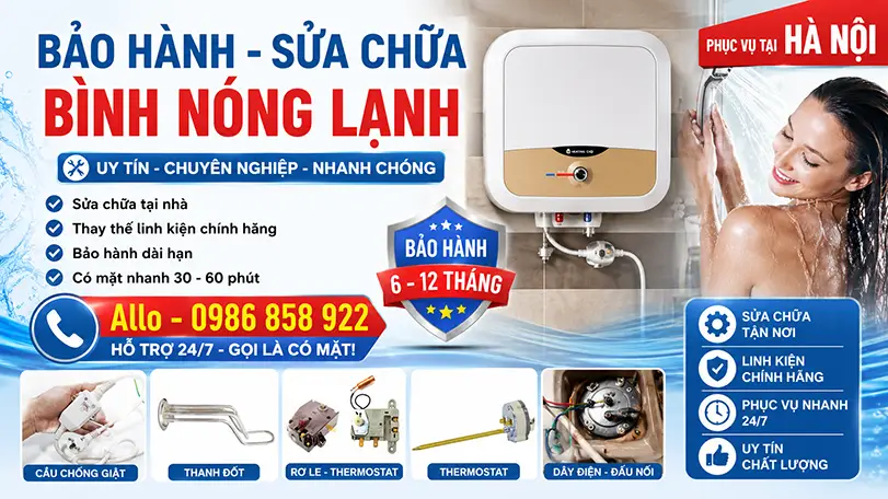 bảo hành sửa chữa bình nóng lạnh tại hà nội