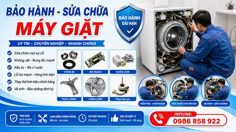 bảo hành sửa chữa máy giặt tại hà nội