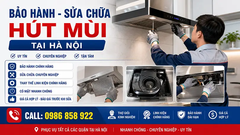 bảo hành sửa chữa máy hút mùi bếp tại hà nội